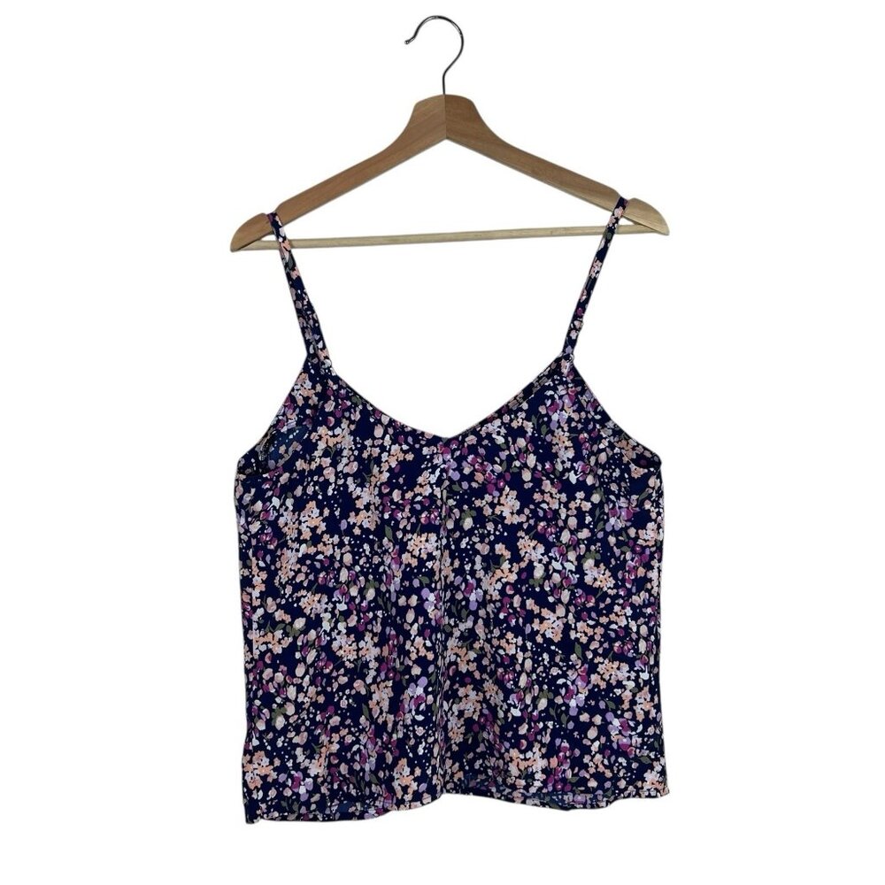 Sanctuary Camisole Tank Top Size Medium Floral Cloth Button Up Spaghetti Strap - Picture 3 of 9